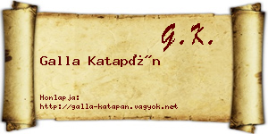 Galla Katapán névjegykártya